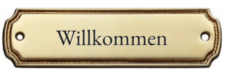 Türschild Messing poliert Berlin 155×45 mm – klassisches Messingschild mit Gravur