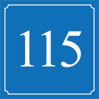 Hausnummernschild, Aluminium, 150x150mm